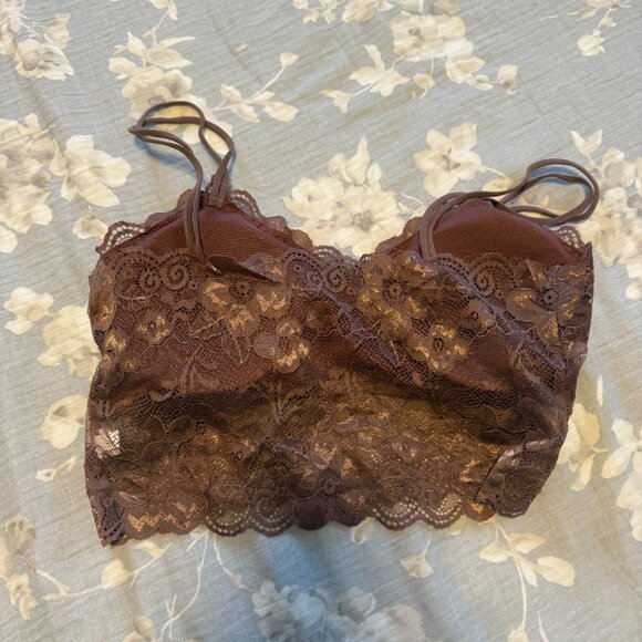 Abercrombie & Fitch Brown Lace Bralette - NWOT - Picture 4 of 5